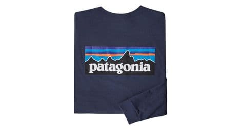 T shirt manches longues patagonia p 6 logo responsibili tee bleu
