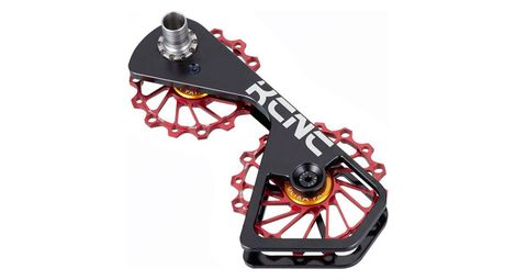 Jockey wheel system kcnc galets de dérailleur shimano 6800/9000 14+16 dents roulement céramique rouge