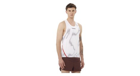 Camiseta de tirantes salomon s/lab speed blanca/roja hombre