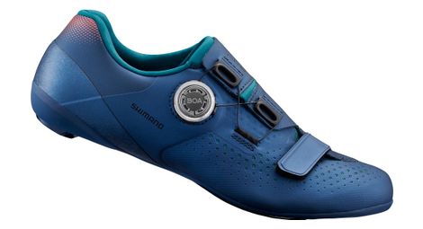 Paire de chaussures femme route shimano rc500 bleu navy