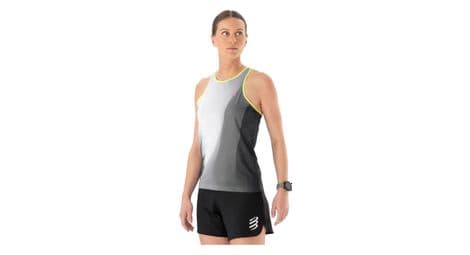 Camiseta compressport performance singlet mujer negro/blanco