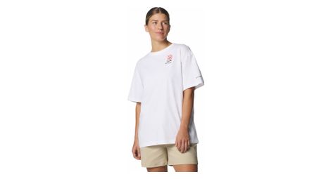 columbia women s graphic oversize rolling bend t shirt white