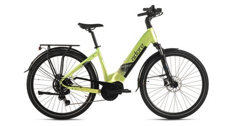 Vélo de ville électrique adore 28 aluminium citybike cx-280 moteur central 85nm / 15ah vert acidulé