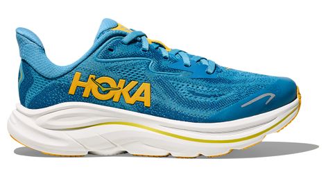 Zapatillas de running Hoka Clifton 10 azul/amarillo para niño
