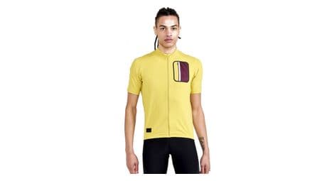 Maillot manches courtes craft adv off-road jaune rouge