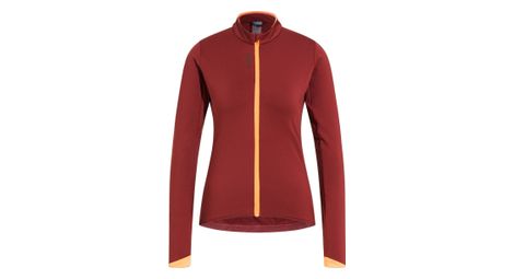 Veste de cyclisme femme odlo full zip zeroweight ceramiwarm rouge