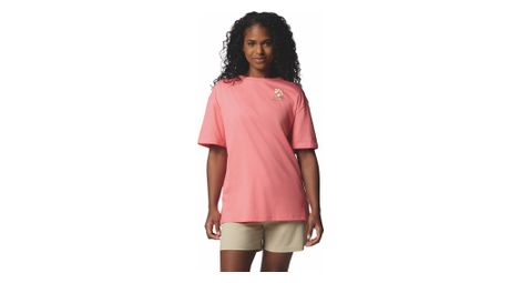 Columbia women s graphic oversize rolling bend pink t shirt