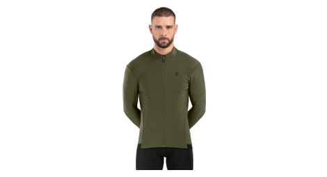 Veste vélo softshell homme cyclisme j1 khangai kaki