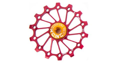 Jockey wheel kcnc narrow/wide long teeth roulement céramique rouge 14 dents
