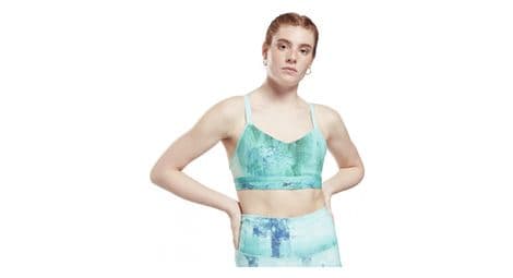 Reebok lux strappy bra women's green