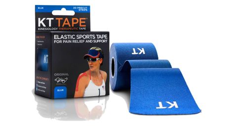 Bande predecoupee kt tape coton original bleu 20 bandes