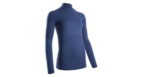 Kiprun run 500 seamless warm blue trui met lange mouwen voor dames