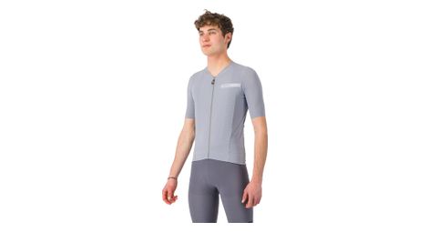 Maillot manches courtes castelli premio evo gris