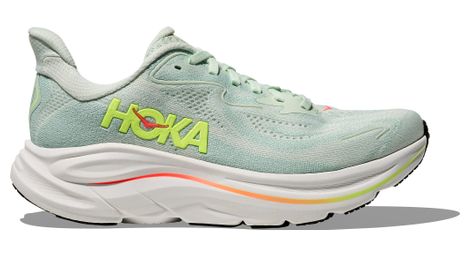 Hoka Clifton 10 Laufschuhe Grün/Gelb Damen