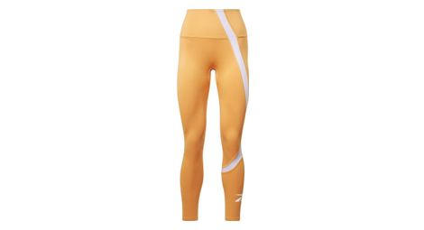 Mallas largas para mujer reebok vector workout ready naranja / blanco