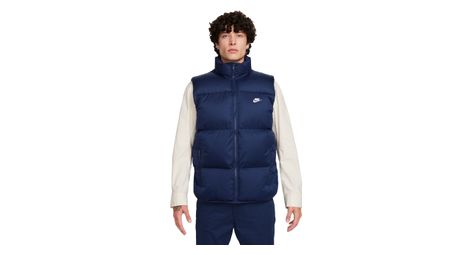 Nike club puffer mouwloos jack blauw