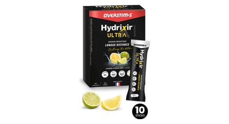 Boisson énergétique overstims hydrixir ultra citron/citron vert - 10 sticks de 40g