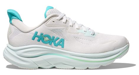 hoka clifton 10 running shoes white blue women