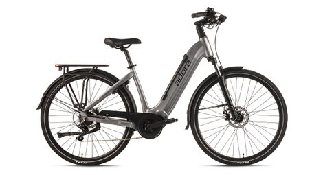 Vélo de ville électrique adore 28  aluminium citybike cx-660 moteur central 75nm / 14,7ah argent mat