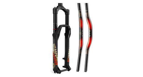 Decalcomanie rockshox troy lee design 35mm oro / arancio