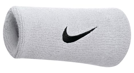 Bandeaux eponge poignet nike swoosh blanc paire
