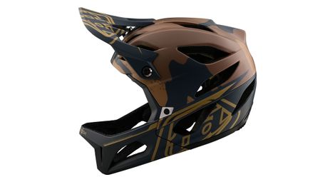 Troy lee designs stage mips camo casco integrale verde/beige