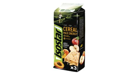 Barres energetiques isostar cereal max pomme abricot 3x55g