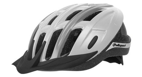 Polisport casque velo ride in l 58 62cm blanc gris