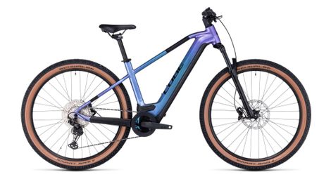 Cube reaction hybrid race 625 electric hardtail mtb shimano deore/xt 12s 625 wh 29'' switch blu viola