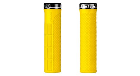 Paire de Grips Deity LockJaw 132 mm Jaune