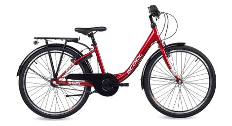 S’COOL chiX, vélo enfant, 3 vitesses, Rouge/Blanc