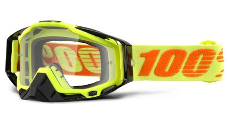 100% Google RACECRAFT ULTRASONIC Amarillo - Lente transparente