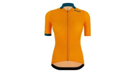 Santini redux genio women short sleeve jersey tuscany yellow