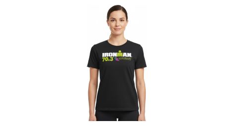 Ironman 70.3 Luxemburg Schwarz Kurzarm T-Shirt für Frauen