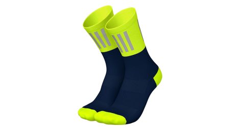 Incylence high-viz v3 running socks blue/fluorescent yellow