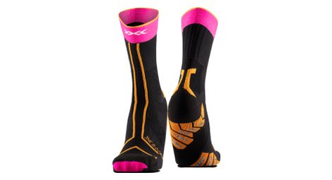 calcetines x socks trailrun terraskin expert crew negro rosa