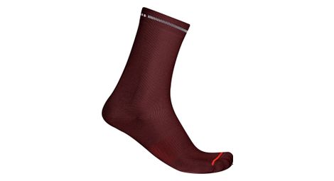 Chaussettes unisexe castelli premio evo 18 bordeaux