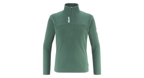 Polaire millet ubic lightgrid 1/2 zip vert homme