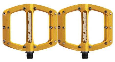 Spank spoon reboot flat pedals gold