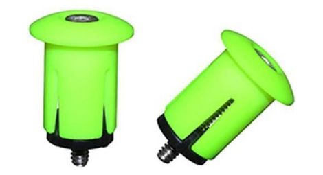 Bouchon de cintre avec expandeur vert fluo (paire) diam. inter 18.2mm et exter 25.2mm