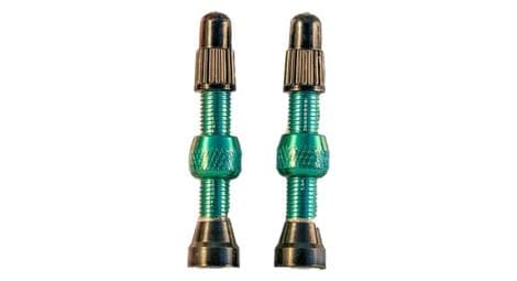 Paire de valves stan s notubes universal presta 44 mm bleu turquoise