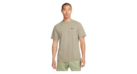 Maglia a maniche corte nike dri-fit uv hyverse beige da uomo