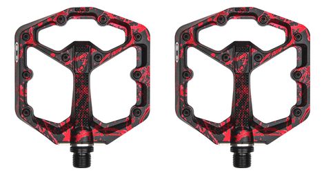 Paire de pédales plates crankbrothers stamp 7 small - splatter edition rouge