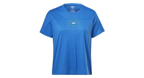 Camiseta de manga corta para mujer reebok workout ready supremium azul
