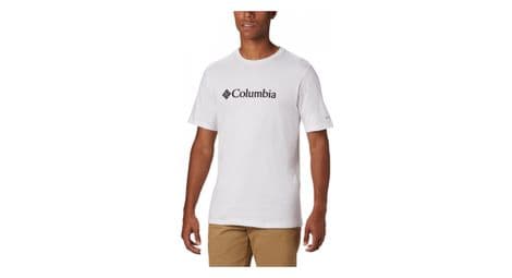 Tee shirt short sleeves columbia csc basic logo white men xs