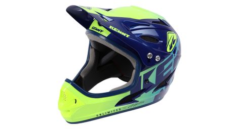 Casque intégral kenny down hill  bleu jaune taille xl 61-62cm - produit reconditionné