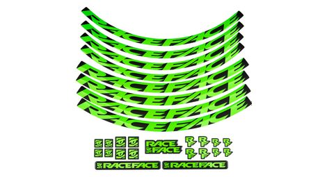 Kit Stickers de Roue Race Face Vert Fluo
