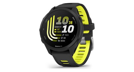 Montre GPS Garmin Forerunner 170 Music Noir avec Bracelet en Silicone Noir/Jaune
