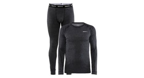 Ensemble craft core wool merino baselayer set noir
