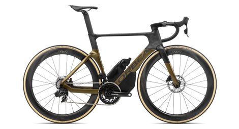 Vélo de route orbea orca aero m21eltd sram force etap axs 12v 700 mm vert olive gris carbon raw 2024